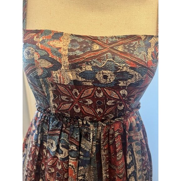 Nikita Mhaisalkar Anthropologie Spaghetti Straps Tiered Linen Modal Blend SZ 00P - Picture 3 of 9